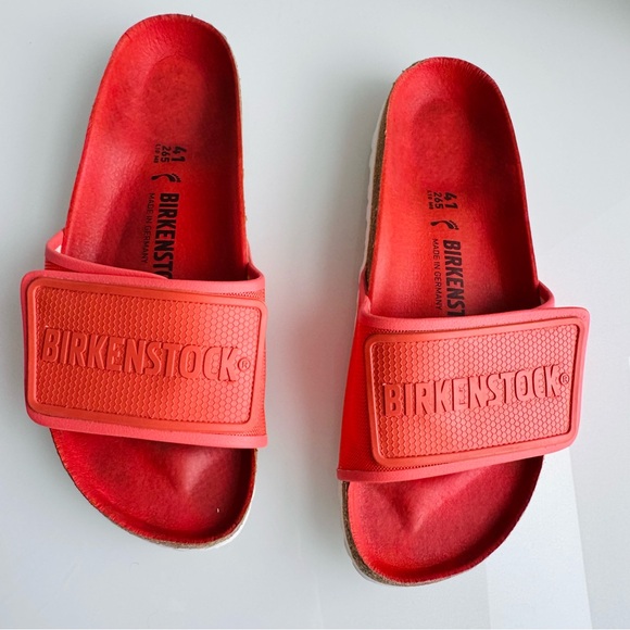 Birkenstock bright Coral Velcro Sandal sz41 - Picture 4 of 16